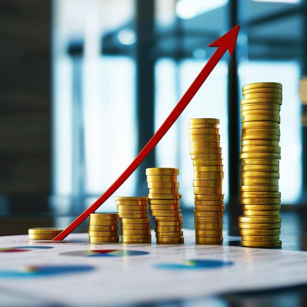 Graph going up financial