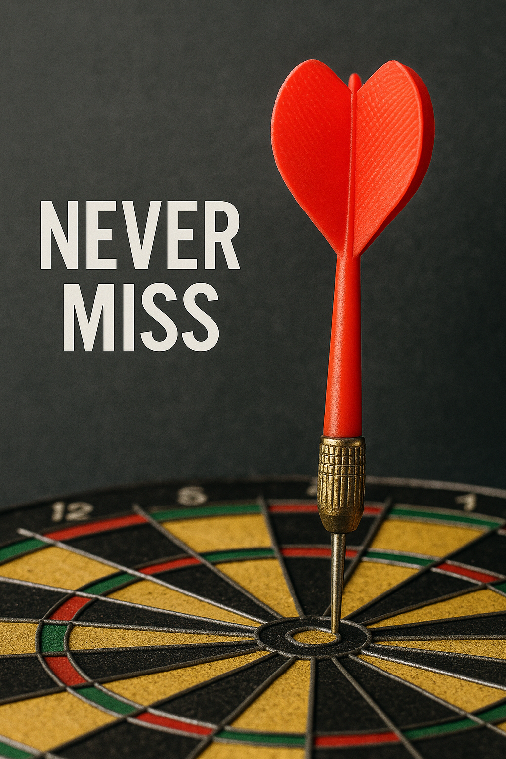 Never miss with a picture of a dart without the word dart never miss-1